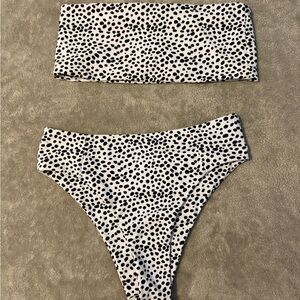 SHEIN Black and White Polka Dot Bikini